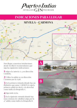 INDICACIONES PARA LLEGAR - Gin Premium Puerto de Indias
