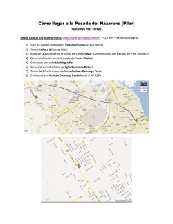 C&oacute;mo llegar a la Posada del Nazareno (Pilar)