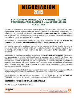 sintraprevi entrego a la administracion propuesta para llegar a una