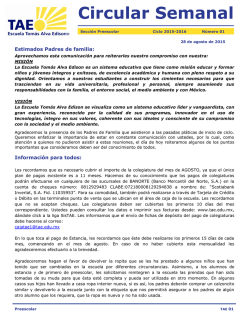 Estimados Padres de familia