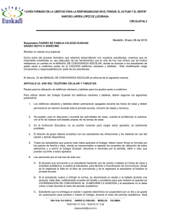 circular n&deg;2 uso de celulares dentro del colegio