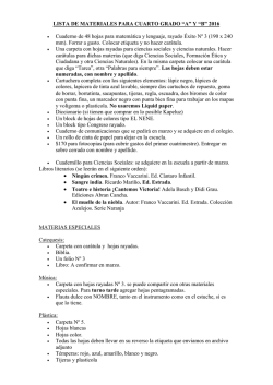 Descargar Lista de Materiales de 4&deg; Grado