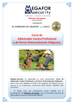 Curso de Adiestrador Canino Profesional y de Perros