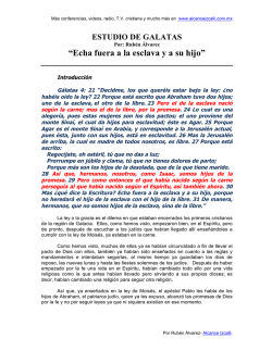 Echa fuera a la esclava y a su hijo