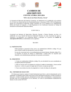 CAMBIOS DE ADSCRIPCI&Oacute;N - Secretar&iacute;a de Educaci&oacute;n del Estado