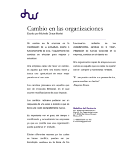 Cambio en las organizaciones