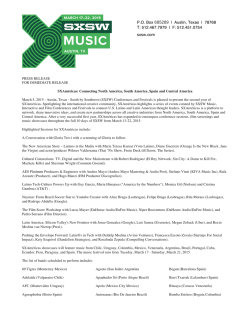 SXAmericas press release