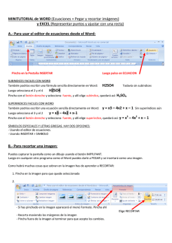 MINITUTORIAL de WORD (Ecuaciones + Pegar y recortar im&aacute;genes