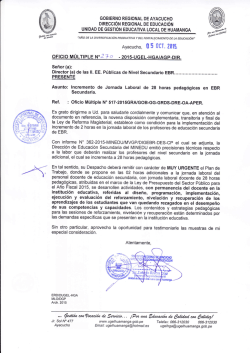 b Asunto: Incremento de Jornada Laboral de 28 horas pedag&oacute;gicas