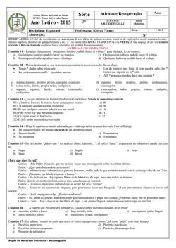 Professor (a): - CPMG Hugo de Carvalho Ramos