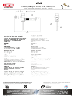 Flux&oacute;metro para Mingitorio de Cuerpo Oculto y Pedal