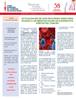 actualizaci&oacute;n de gu&iacute;a nice-reino unido para ayudar a los m&eacute;dicos