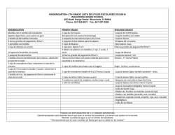KINDERGARTEN PRIMER GRADO SEGUNDO GRADO