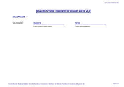 RESIDENTES DE SEGUNDO A&Ntilde;O DE MFyC