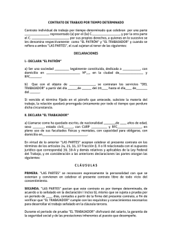 CONTRATO DE TRABAJO POR TIEMPO INDETERMINADO