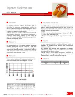 Ficha T&eacute;cnica Tap&oacute;n Auditivo 3M 1110