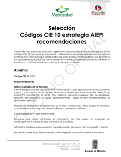 Selecci&oacute;n C&oacute;digos CIE 10 estrategia AIEPI