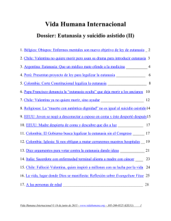 Eutanasia y suicidio asistido
