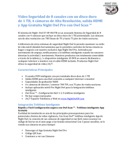 V&iacute;deo Seguridad de 8 canales con un disco duro de 1