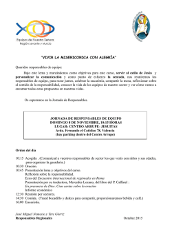 &ldquo;VIVIR LA MISERICORDIA CON ALEGR&Iacute;A&rdquo; Queridos