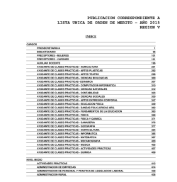 Lista &Uacute;nica de Orden de M&eacute;rito