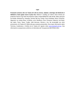 Legal Promoci&oacute;n exclusiva s&oacute;lo con Tarjeta oh! s&oacute;lo los viernes