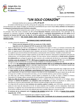 &ldquo;UN SOLO CORAZ&Oacute;N&rdquo; - Colegio Ntra. Sra. del Buen Consejo