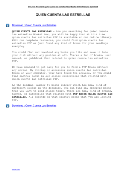 Quien Cuenta Las Estrellas