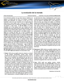 La evoluci&oacute;n de la morada - Ministerios Ebenezer Guatemala