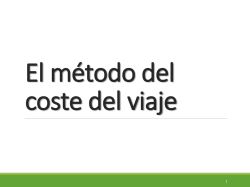 El m&eacute;todo del coste del viaje