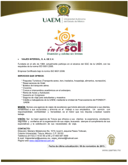 &bull; VIAJES INTERSOL, S. A. DE C.V. Fundada en el
