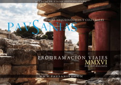 - Pausanias, viajes arqueol&oacute;gicos y culturales
