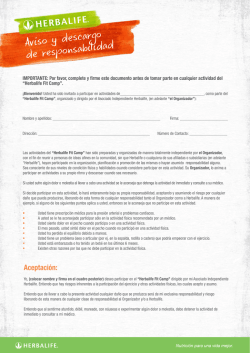 Aviso y descargo de responsabilidad