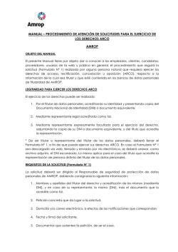 PROCEDIMIENTO DE ATENCI&Oacute;N DE SOLICITUDES AMROP