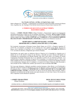 a todos los que estas letras vieren, hacemos saber: seminarista