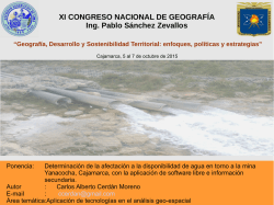 Presentaci&oacute;n Balance H&iacute;drico de Yanacocha en XI Congreso