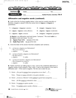 Affirmative and negative words (continued)