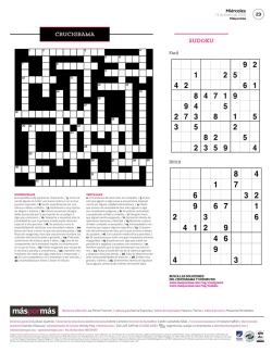 SUDOKU CRUCIGRAMA