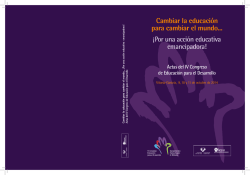 Cambiar la educaci&oacute;n para cambiar el mundo... &iexcl;Por una acci&oacute;n