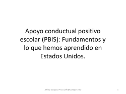 Apoyo conductual positivo escolar