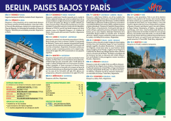 BERLIN, pAISES BAjOS Y pAR&Iacute;S