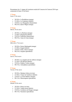 Fixture - Primera Rueda