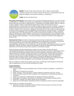 Misi&oacute;n: ​Mundo Verde busca fomentar altos niveles de desempe&ntilde;o