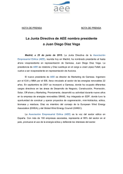 La Junta Directiva de AEE nombra presidente a Juan Diego D&iacute;az