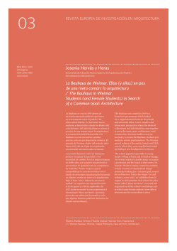 Josenia Herv&aacute;s y Heras La Bauhaus de Weimar. Ellos (y