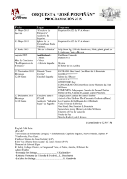Conciertos - Orquesta Jos&eacute; Perpi&ntilde;&aacute;n