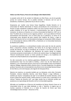 Semblanza de Luis Diez Picazo - Gema Tomas