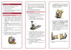 Recomendaciones para la prevenci&oacute;n de riesgos en el manejo de