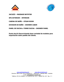 SPA Jacuzzi Cabinas de Ba&ntilde;o