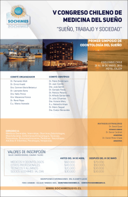 V CONGRESO CHILENO DE MEDICINA DEL SUE&Ntilde;O